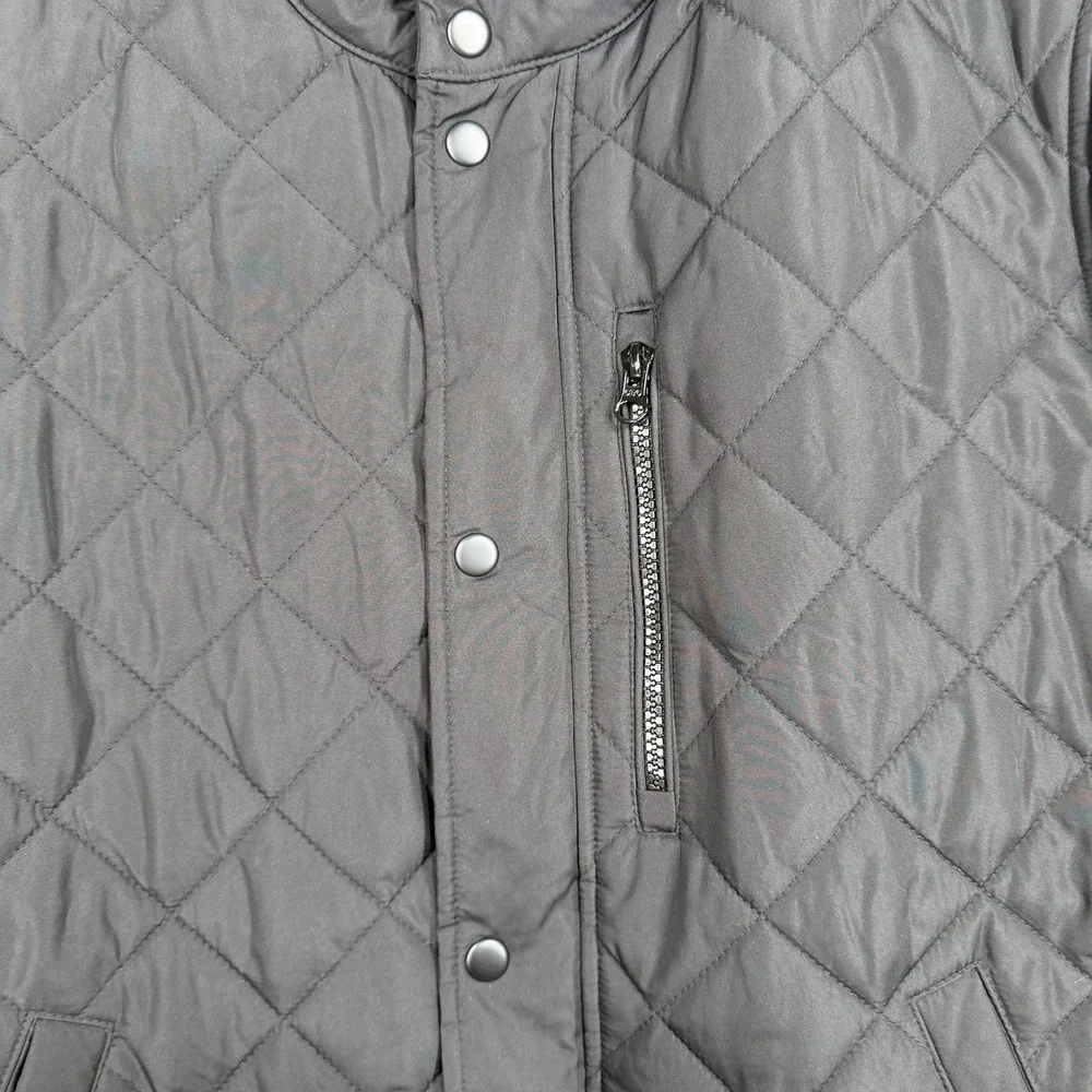 Banana Republic Medium Jacket WR Quilted Bomber Black S/594218 Diamond Stitch